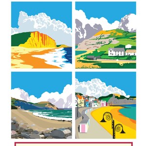 West Dorset Illustration - 40 x 30cm Art Print