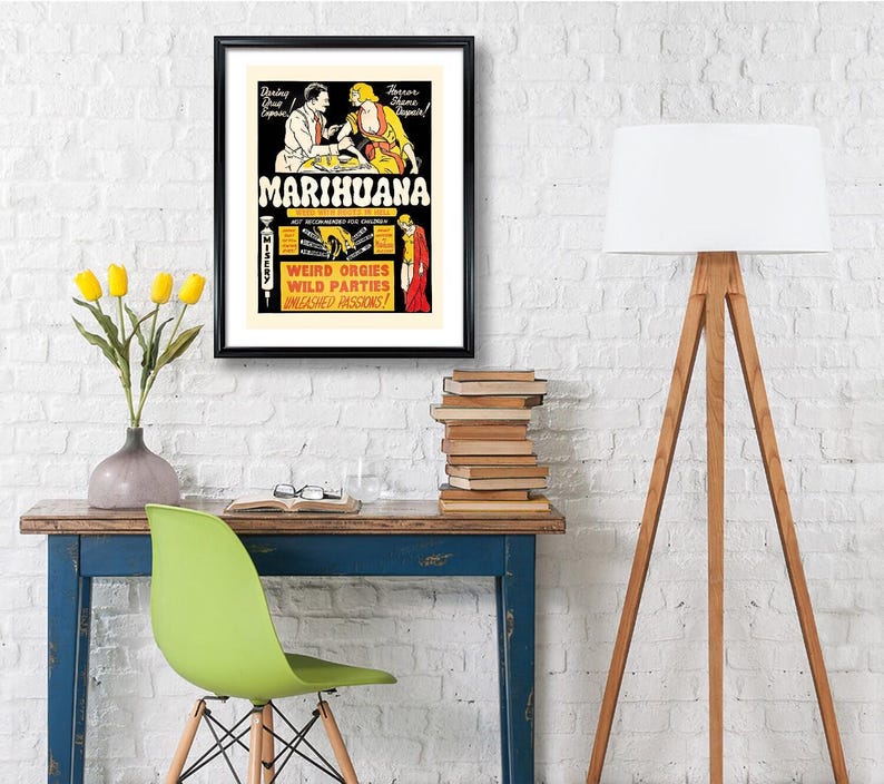 Vintage Marijuana Movie Poster - 1936 Propaganda Wall Art image 2