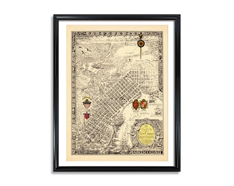 New Orleans City Map Print: Vintage Street View Art