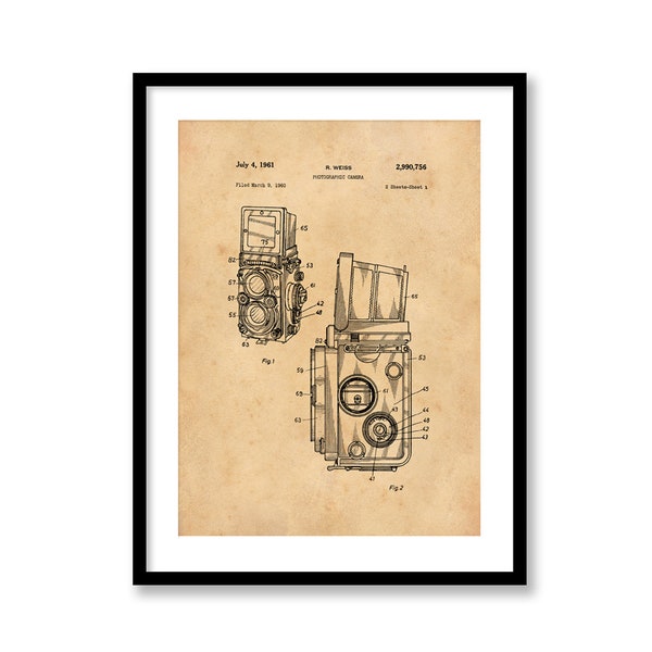 Photographic Camera Patent Vintage Illustrations  Industrial Decorative Print BUY 3 Get 4th PRINT FREE