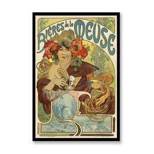 Póster artístico de Bieres de la Meuse, ilustraciones francesas, impresión decorativa industrial, decoración de pared