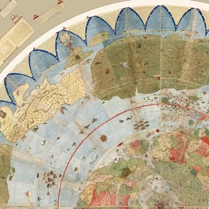 World Map Print: 14th Century Vintage Style - Matte Photo Paper image 3