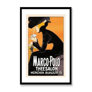 Marco Polo Theesalon Vintage Art Poster Vintage Illustrations Decorative Wall Print Poster Art Home Decor Wall Hangings