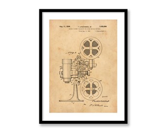 Motion Picture Projector Patent Vintage Illustrations  Industrial Decorative Print Filmmakers Gift BUY 3 Get 4th PRINT FREE