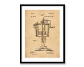 Churn Vintage Patent Illustrations Industrial Decorative Farmhouse Print BUY 3 Get 4th PRINT FREE
