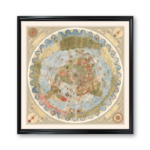 World Map Print: 14th Century Vintage Style - Matte Photo Paper image 1