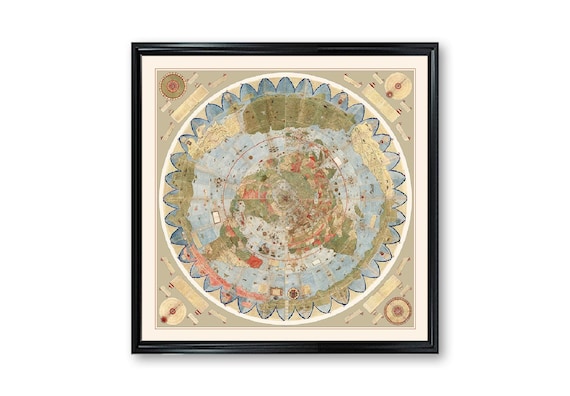 World Map Print: 14th Century Vintage Style - Matte Photo Paper