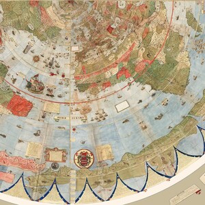 World Map Print: 14th Century Vintage Style - Matte Photo Paper image 4