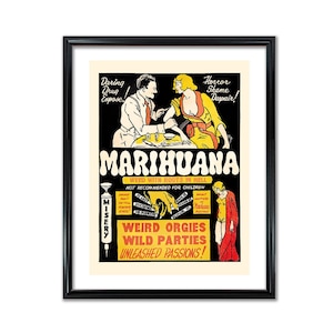 Vintage Marijuana Movie Poster - 1936 Propaganda Wall Art image 1