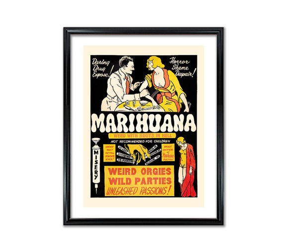 Vintage Marijuana Movie Poster - 1936 Propaganda Wall Art