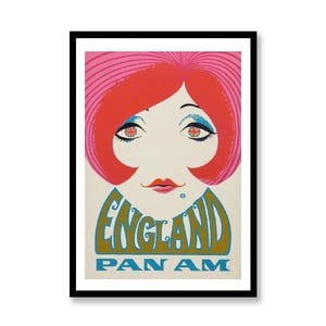 Pan Am England Art Poster Vintage Illustrations Decorative Wall Print Poster Art Home Decor Wall Hangings