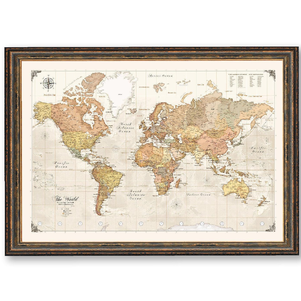 World Map Poster: Push Pin - up to Date - Vintage Style - Etsy