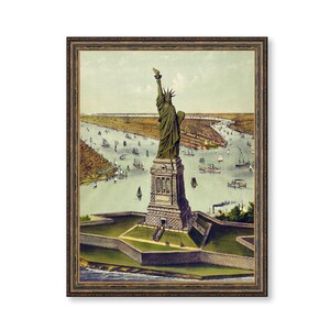 Statue of Liberty Illustration Print - Vintage Wall Decor