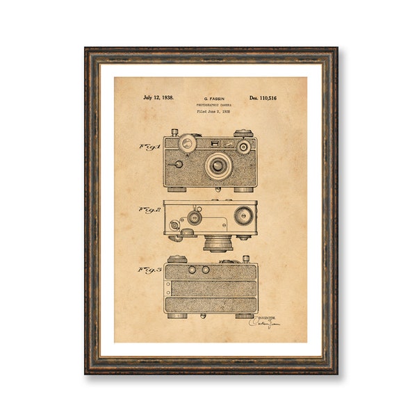 Photographic Camera Patent Vintage Illustrations  Industrial Decorative Print Photographers Gift BUY 3 Get 4th PRINT FREE