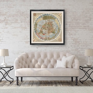 World Map Print: 14th Century Vintage Style - Matte Photo Paper image 2