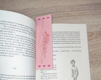 Marque page personnalisable en papier - Idée cadeau avec prénom - Accessoire pour livres fait main