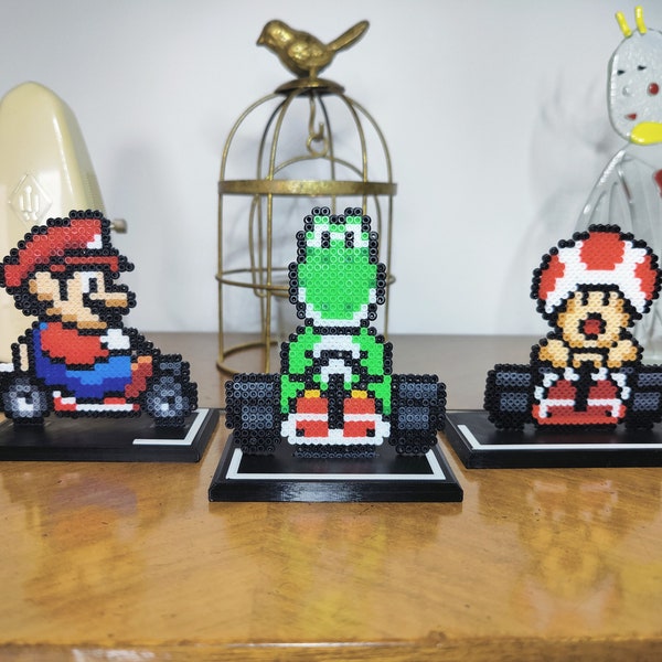 Décoration en perles à repasser Mario Kart - Personnages