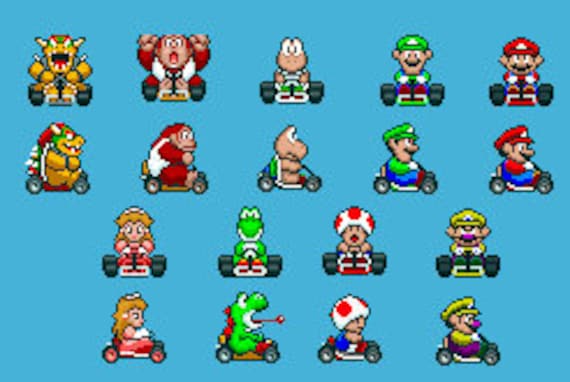 Mario kart pixel on sale art