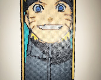 Décoration en Perler Art représentant Naruto - Pixel art/Perler Art manga