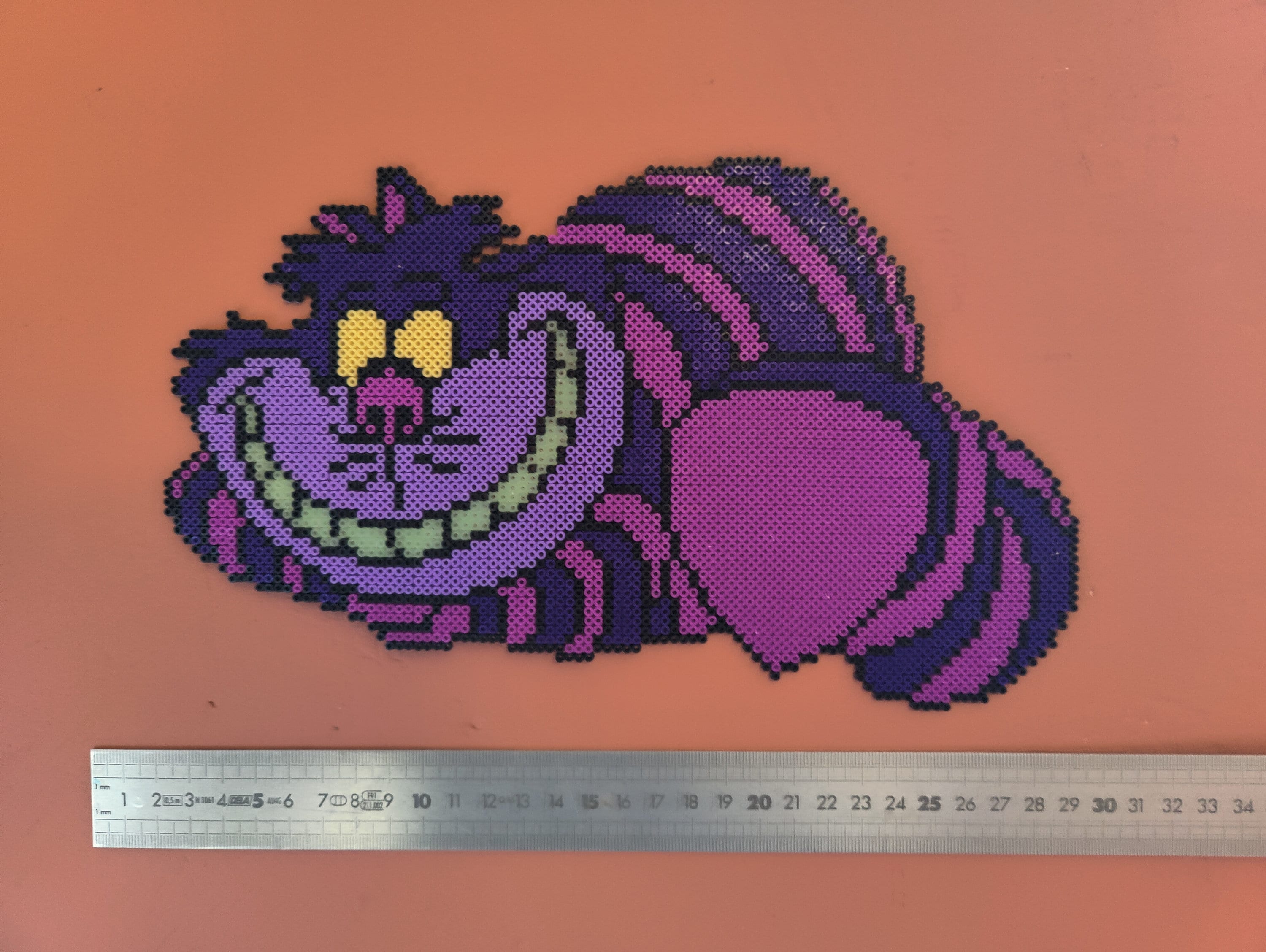 Pixel Art Alice Au Pays Des Merveilles Décoration en Perler Art représentant le chat du Cheshire de - Etsy France