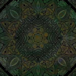 Emerald Green Celtic Mandala - Indoor Wall Tapestry