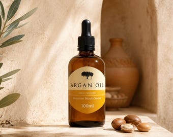 Organic Argan Oil: Cold Pressed Moroccan Beauty Secret, 100ml