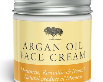 Arganöl-Gesichtscreme 50ml, unparfümierte marokkanische Feuchtigkeitscreme (für alle Hauttypen)