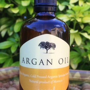 Pure  Organic Argan Oil – Cold Pressed 100% Pure Argan Oil for Hair, Face, Body & Skin- certified organic