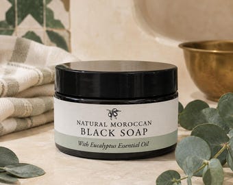Moroccan Black Soap 200g Eucalyptus Beldi Hammam Soap