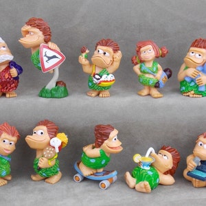 CAVEMEN NEANDERTHAL Cake Topper 10 Figure Set Festa di compleanno Cupcakes Figurine Forniture