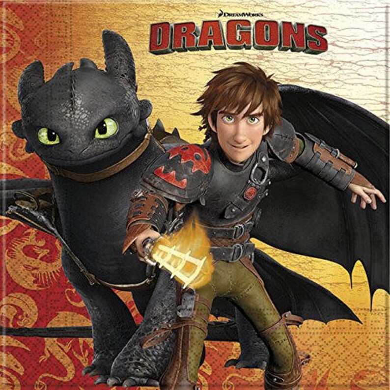 How to Train Your Dragons Party Supplies Decorating Napkins Etsy Canada