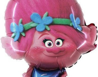 TROLLS POPPY Jumbo Big Giant BALLOON Foil 43" / 100 cm Party Decoration Birthday