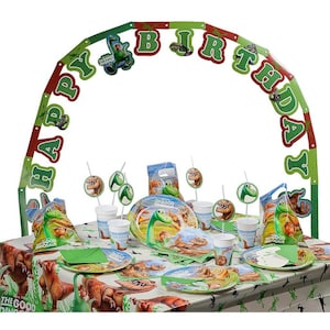 THE GOOD DINOSAUR Arlo Spot Party Zubehör Geschirr Dekoration Teller Servietten Tasse Tischdecke Banner Einladungskarte Stroh Flagge Taschen Ballon