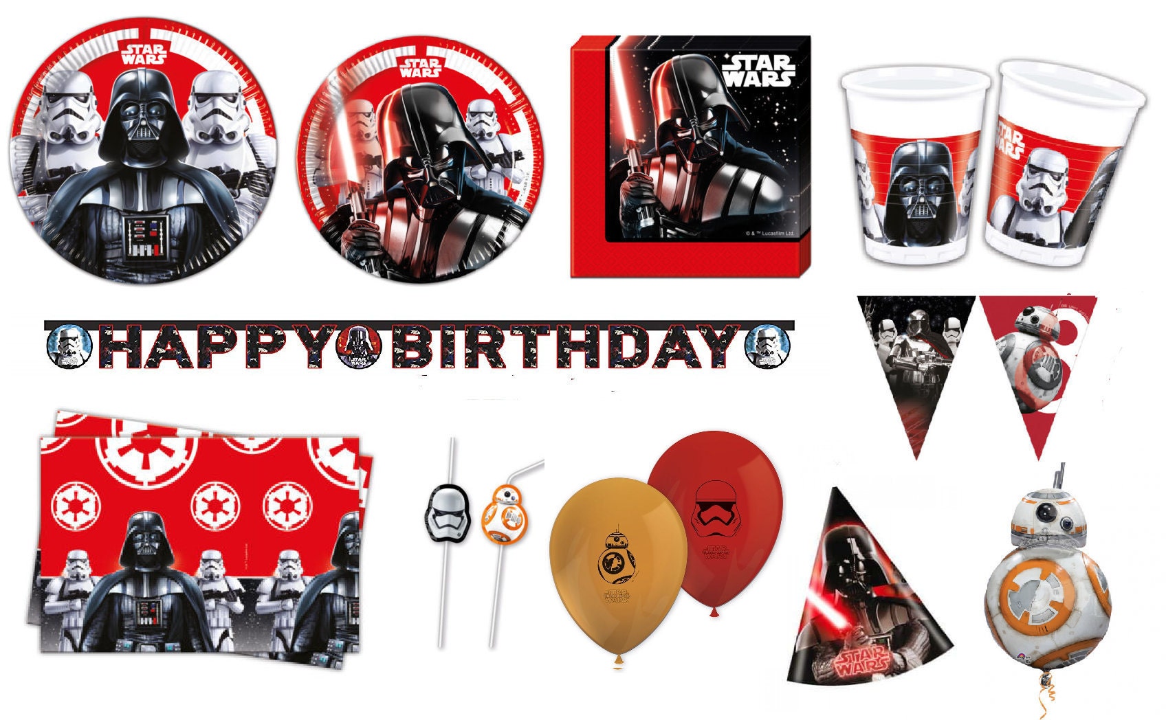 Star Wars Party Supplies Decoration Balloons Napkins Plates - Etsy