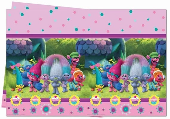 TROLLS Party Birthday Plates Cups Napkins Balloons Decoration Banner Favors