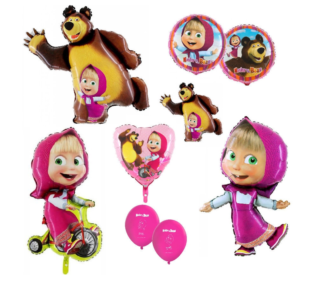 Masha And The Bear Balloons Birthday Party Balloon Balloons Foil Latex Party Decoration 