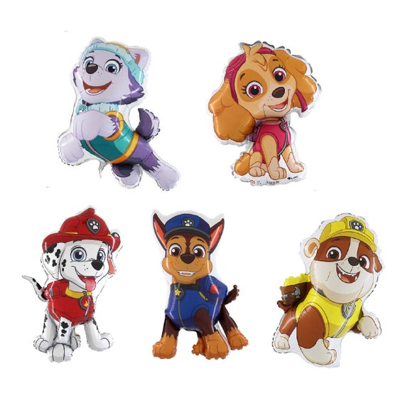 Paw Patrol Foil Balloon Everest Skye Marshall Chase Rubble Grabo Italy 