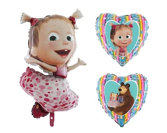 Masha MASHA and The Bear Balloon Party Supplies Birthday Decoration