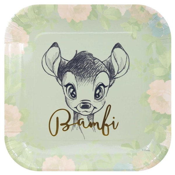 Bambi Cutie Birthday Party Decoration Tableware Decor Plates Tablecover Baby Shower Birthday Bambi Party Supplies