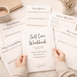 Guided Journal, Daily Reflection & Gratitude-pagina's (12 pagina's als pdf)