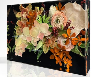 14" x 10" Rectangle | Floral Preservation | Wedding Bouquets | Custom Wedding | Memorial Preservation