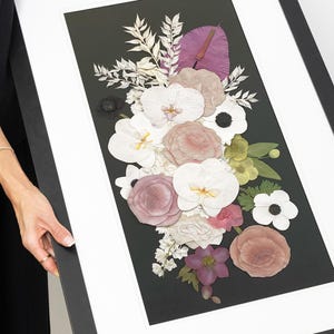 Wedding Bouquet Preservation | Wedding Flower Pressed Frame | Wedding Flower Preservation | Preserve Wedding Bouquet | Custom Art | DEPOSIT