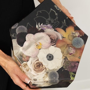 Wedding Bouquet Preservation | Resin Bouquet Preserved | Wedding Flower Preservation | Custom 3D Flower Preservation | Resin Block | DEPOSIT