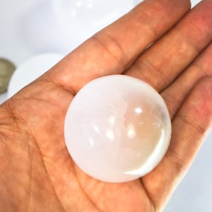 40mm Selenite Sphere: Spiritual Alignment & High Vibration