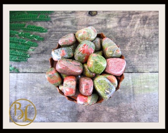 UNAKITE Gemstone 3 Piece Set Healing Unakite Crystal Kit Unakite Intention Stones Set Lithiotherapy Healing Unakite Crystal and Stone Set