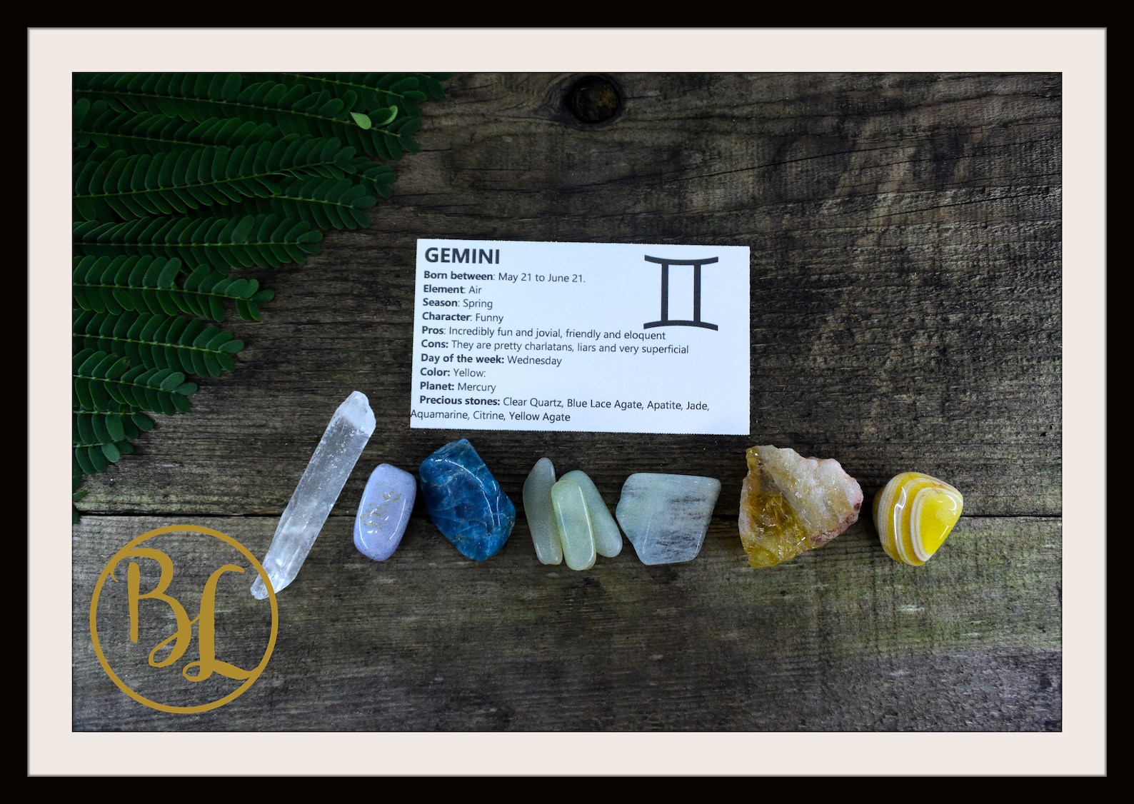 GEMINI Gemstone 7 Kit Zodiac Gemini Gemstone Set Healing Etsy