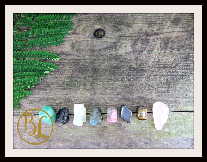 ANXIETY Gemstone Kit 8 Healing Anxiety Gemstone Set Healing Etsy