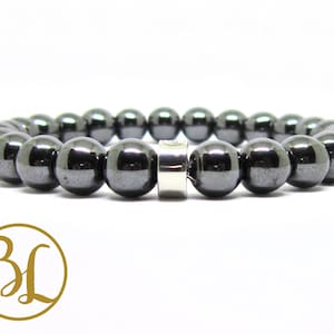 Natural  Hematite Bracelet  Hematite Mala Bracelet Hematite Meditation Yoga Hematite Minimalist Energy Bracelet Hematite