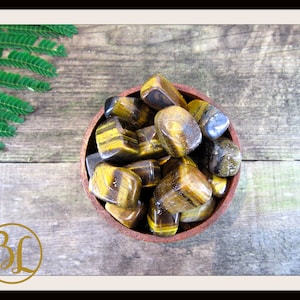 Tiger Eye Gemstone Set: Healing Crystals, Intention Stones (3 Piece)