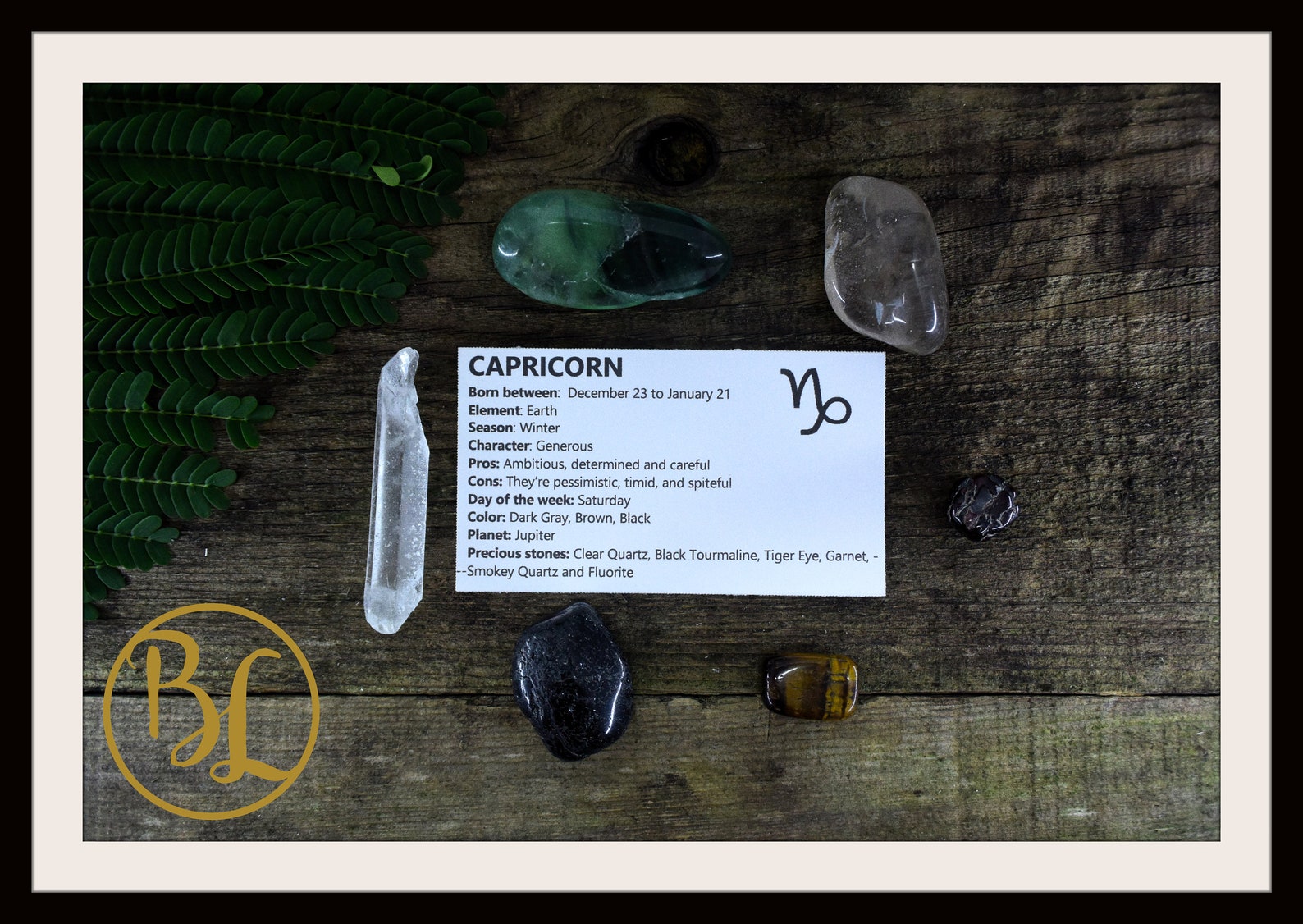 CAPRICORN Gemstone Kit 6 Zodiac Capricorn Gemstones Set Etsy